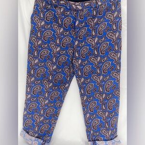 Banana Republic * Avery Paisley Women’s Size:12, Mid-Rise, straight Leg, cropped